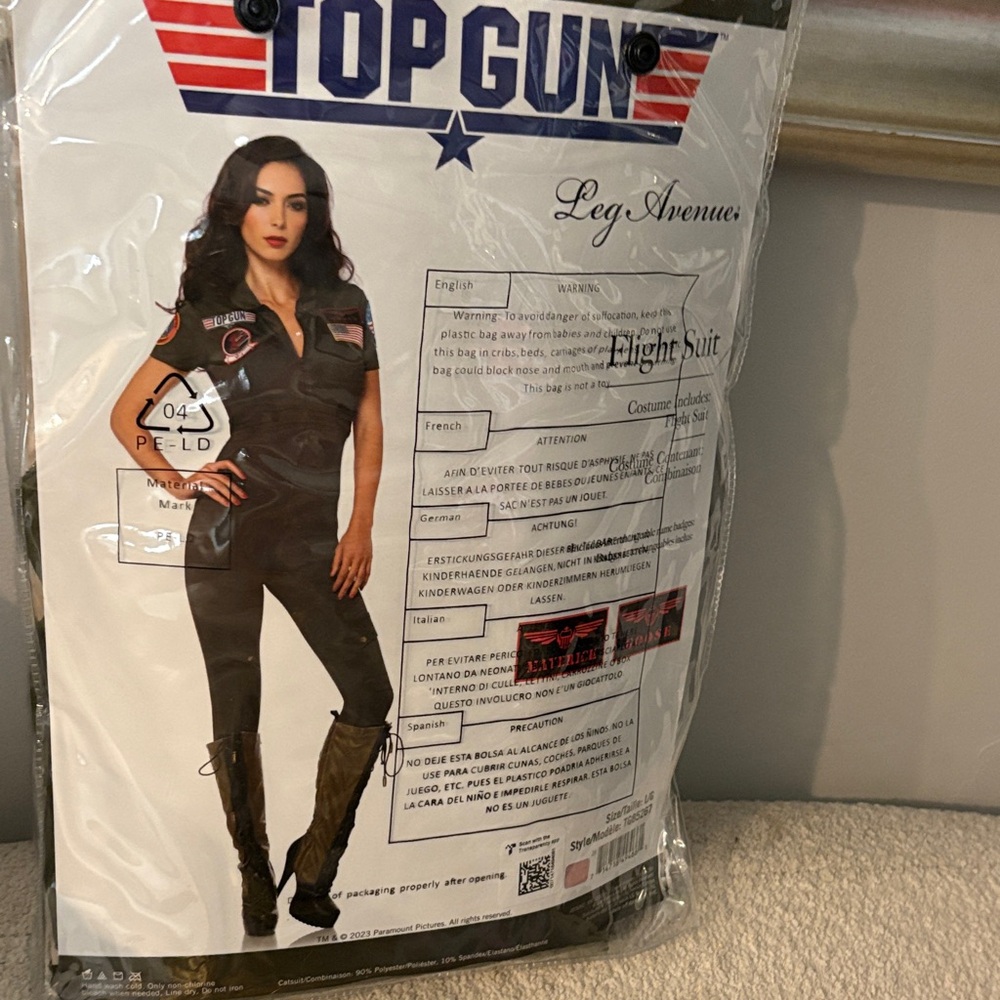 Leg Avenue Black Flight Suit Costume